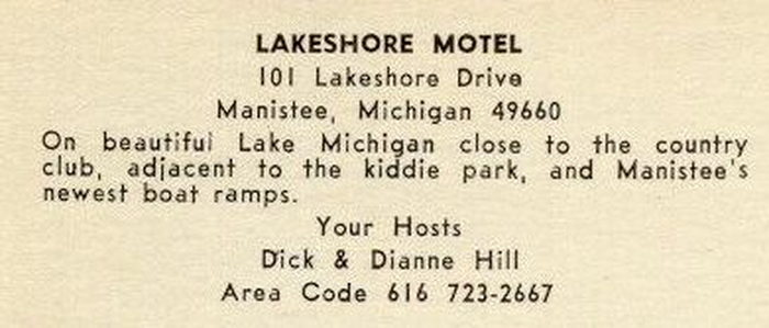 Lake Shore Motel (Kennys Lakeshore Motel) - Vintage Postcard